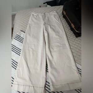 a.n.a Cream Wide Leg Jeans